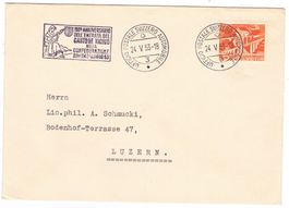 Lettre du Tessin BPA A614 pour Luzern le 24.V.53