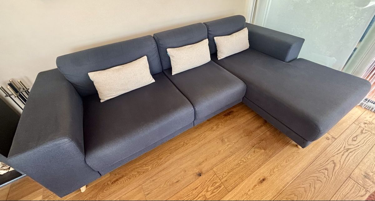 MYCS Divani: Gemütliches Ecksofa in Farbe nachtblau – Usato da Berikon venduto da Mazis