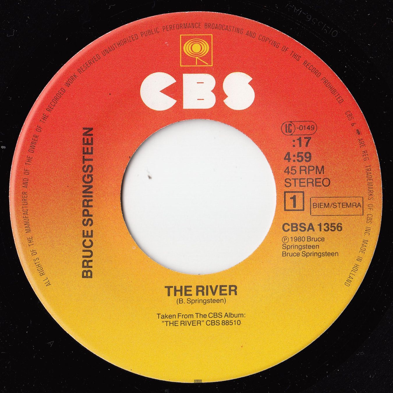 Vinyles: Bruce Springsteen Vinyl Single von 1981 – D'occasion à Volketswil par Abcrecords 2