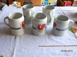 5 Bierkrüge, Hof Chilbi Wyl, 5dl