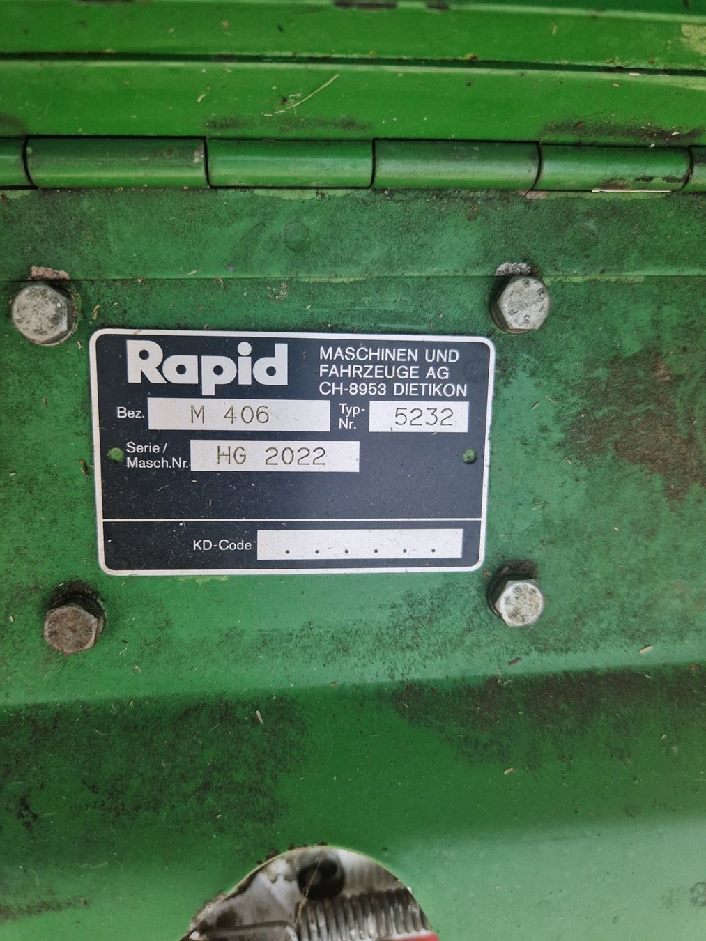 Rapid Alle Maschinen: Motormäher Rapid M 406 – Gebraucht aus Menznau von 6122 6