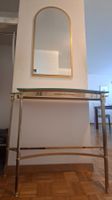 Konsolentisch mit Spiegel Messing / Glas