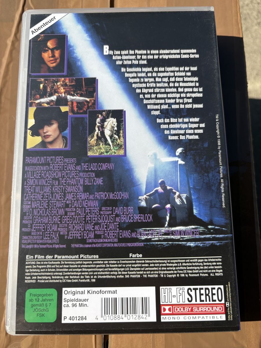 Alle VHS: VHS das phantom RAR TOP – Neu (gemäss Beschreibung) aus Herzogenbuchsee von warrior77 1