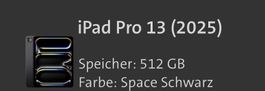 Apple iPad Pro 13 Zoll – 512 GB – Space Schwarz – Neu & orig