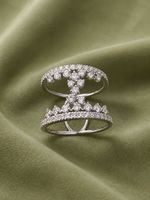 Ring 18 Karat Gold mit 0,50 ct Diamanten, Farbe F / vs