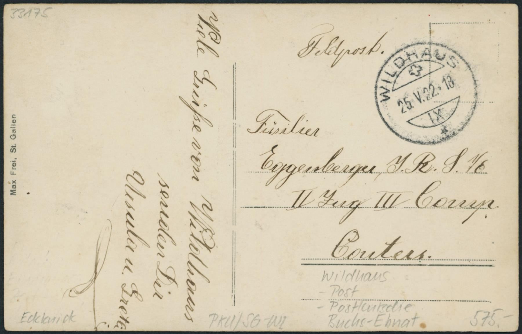 Cartoline postali: SG Wildhaus - Post - Postkutsche – Usato da Schindellegi venduto da dolpitz 1