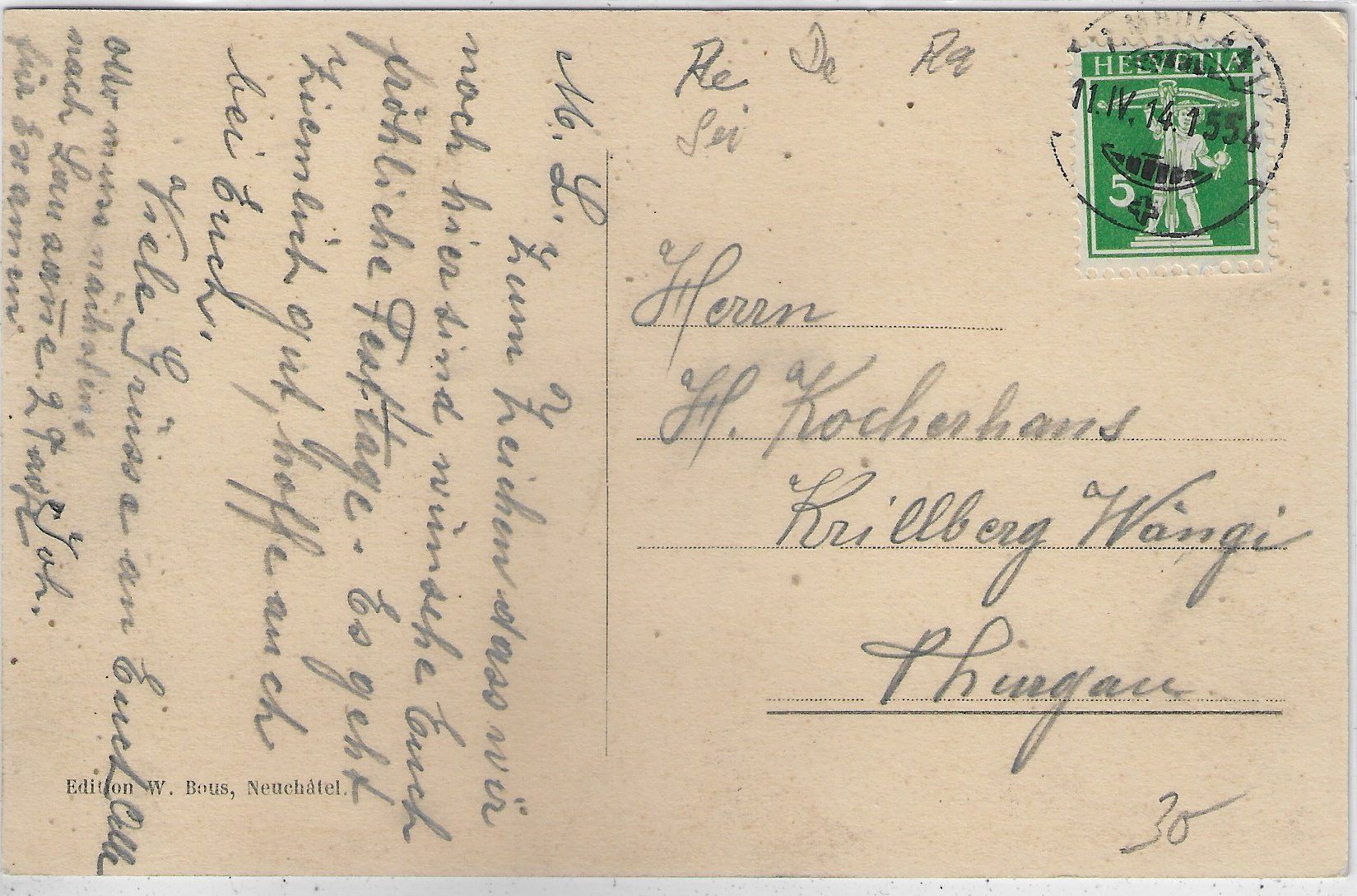 Cartoline postali: Les Hauts-Geneveys et les Alpes – Usato da Ettingen venduto da Kartenplanet 1