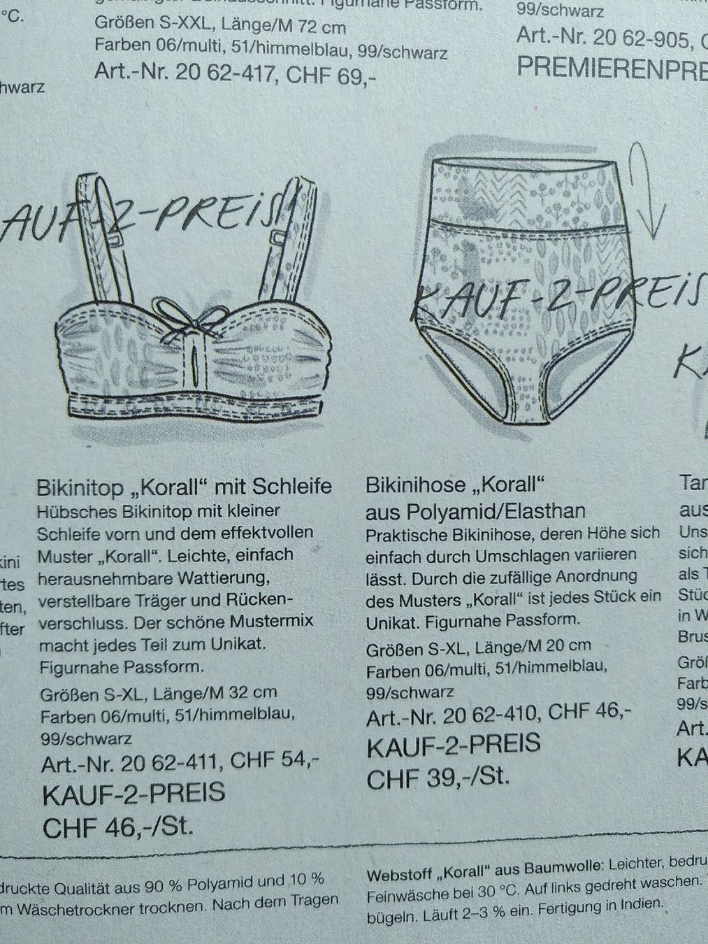 Gudrun Sjöden Costumi da bagno & Bikini: Gudrun Sjödén Bikini Hose L Top M – Nuovo (secondo la descrizione) da Bern venduto da mijfu 2