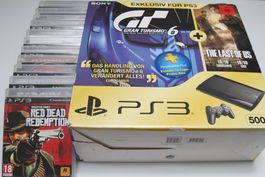 Sony Playstation 3 super slim (PS3) mit Spielen