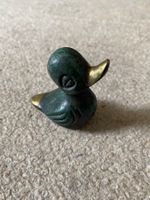 Vintage Deko-Ente aus Messing, ca. 5 cm gross