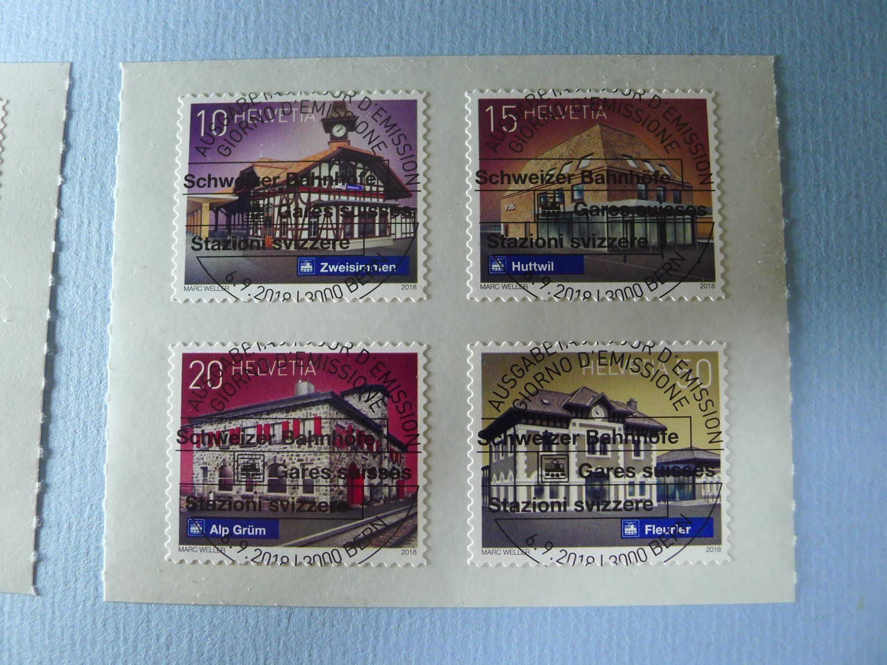 Tous les timbres: Bahnhöfe 2017/2018 ET Vollstempel – D'occasion à Dagmersellen par Zwitschzwitsch 2