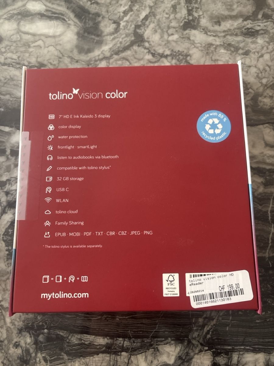 Tolino Tablettes PC: Tolino e-reader vision color HD inkl stylus – Neuf avec emballage d'origine à Horgen par kle_8p6w 1