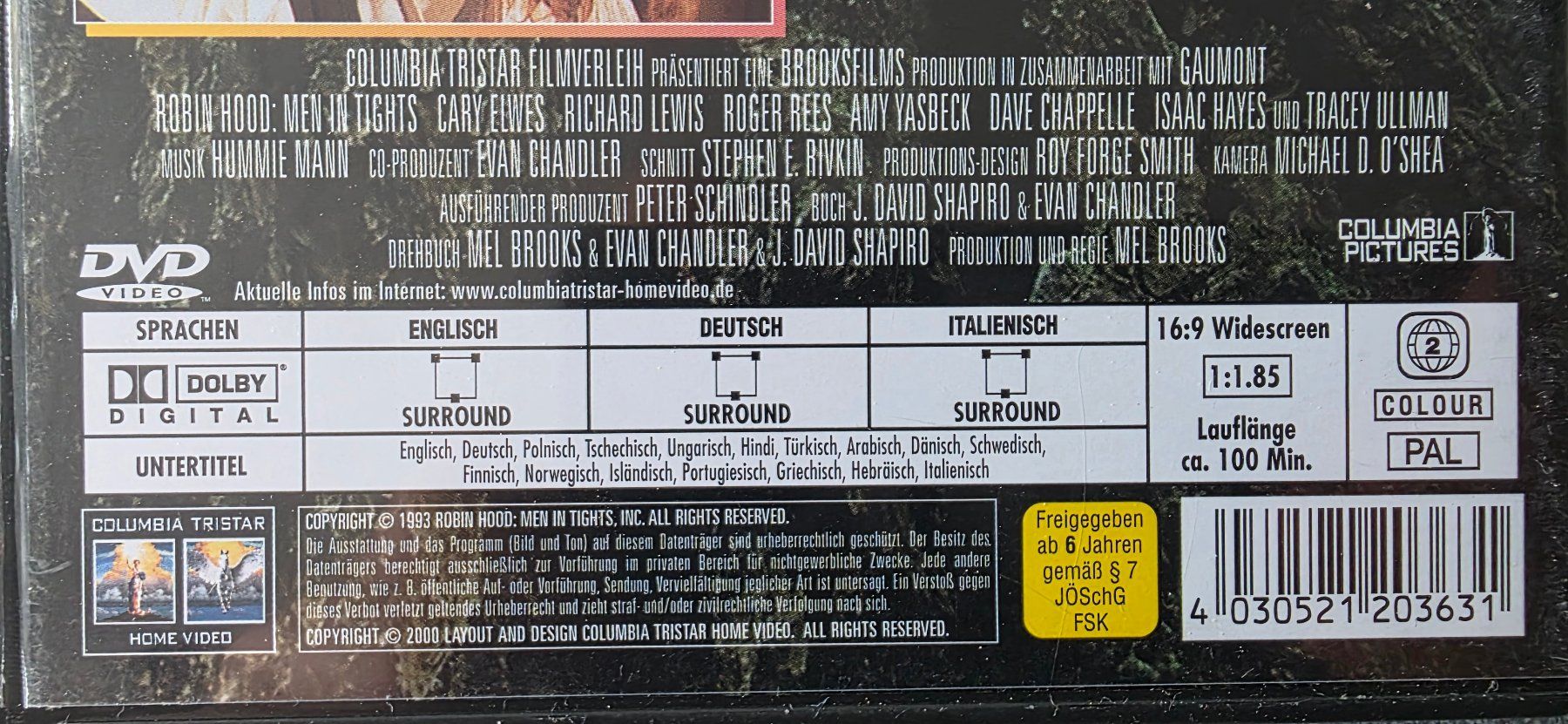 Alle DVDs: DVD Robin Hood - Mel Brooks – Gebraucht aus Oetwil am See von fineli2 1