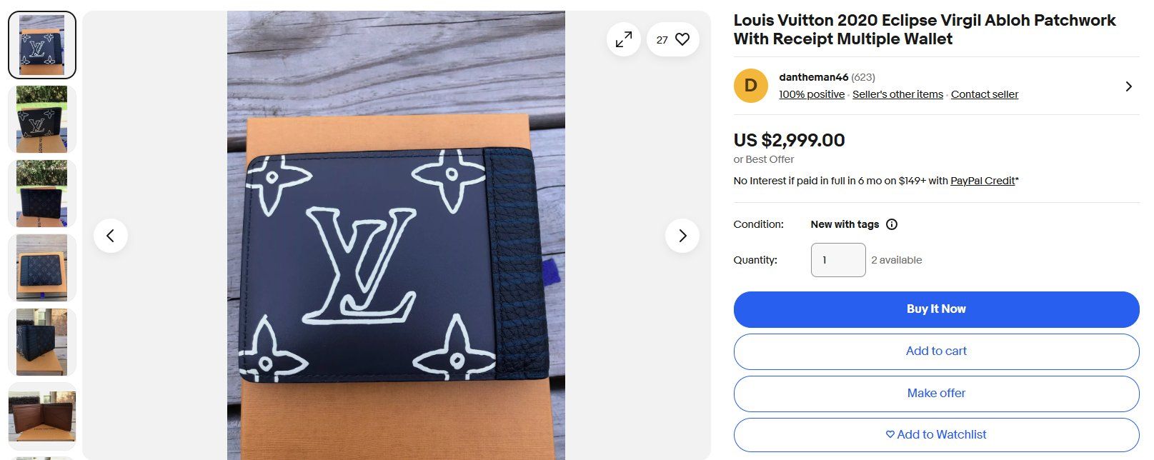 Portafogli: Virgil Abloh Louis Vuitton Multiple Wallet LIMITED PATCHWORK – Usato da Liestal venduto da jorge0000 5