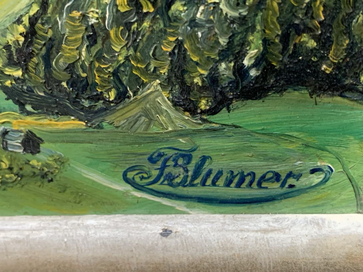 Dipinti: F. BLUMER Glarnerland Näfels Molis Filzbach  – Usato da Wolfhalden venduto da SecondAntique 3