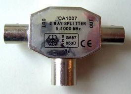 Verteiler Antenne 1x Buchse/2x Stecker