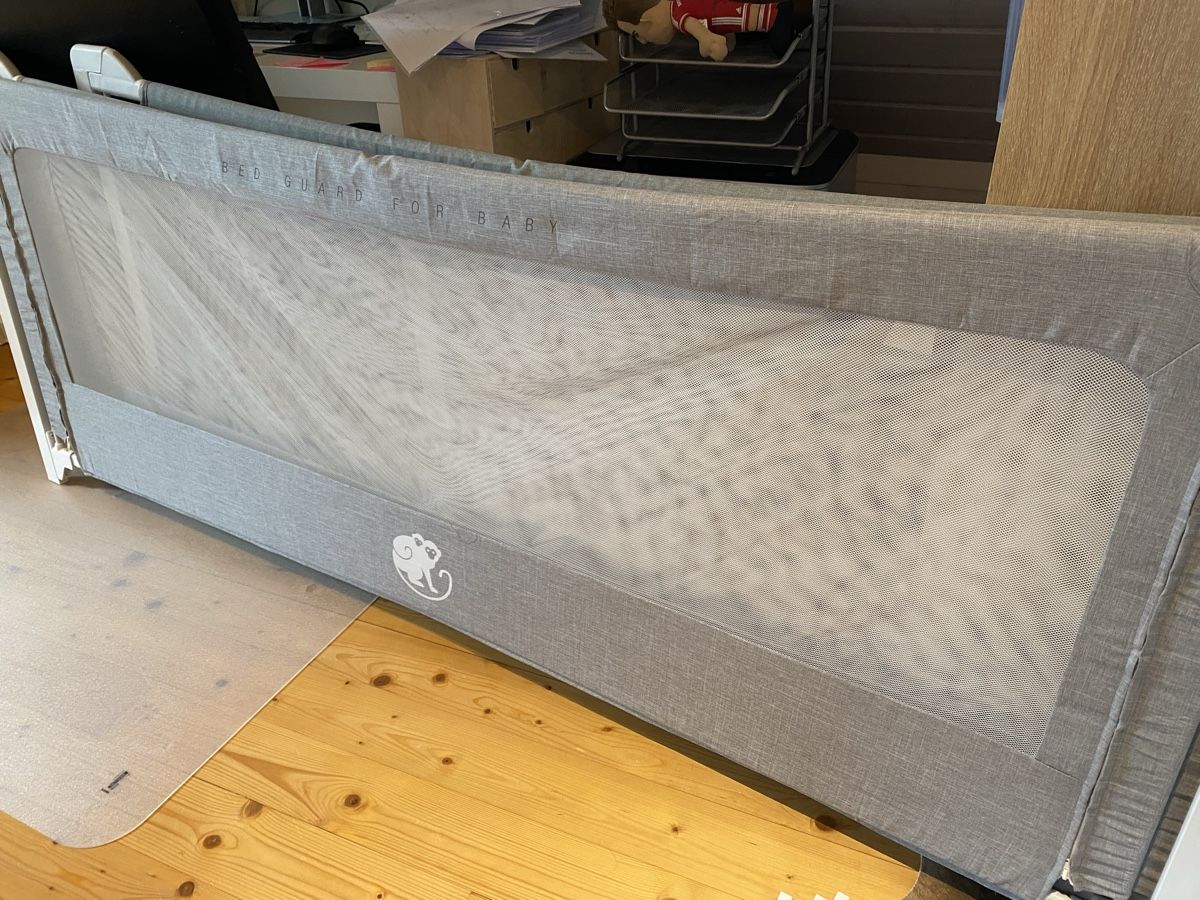 Lauf- & Sicherungsgitter: Bettgitter monkey mum für Boxspring Bett, grau – Gebraucht aus Speicher von Fam.Hartmann 4