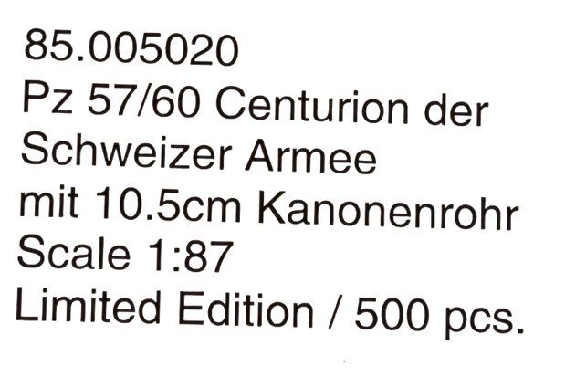 Schweizer Armee Kit di modellismo & Modellini statici: Panzer 57/60 Centurion der CH-Armee 1:87 HO /  OVP – Nuovo e nell'imballaggio originale da Fulenbach venduto da fred039 6