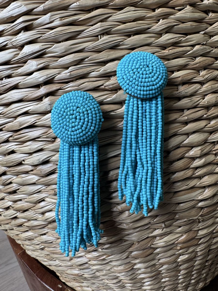 Orecchini pendenti & Orecchini a lobo: Blaue Perlen Ohrringe Sommer-Look Hänger Boho – Usato da Wettingen venduto da JasminL92-3 1