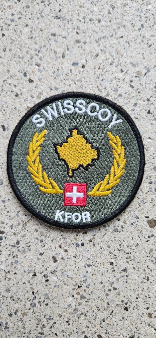 Schweizer Armee Placchette & Badge: *** Swisscoy Badge mit Klett *** – Usato da Riedholz venduto da fr_sIruP