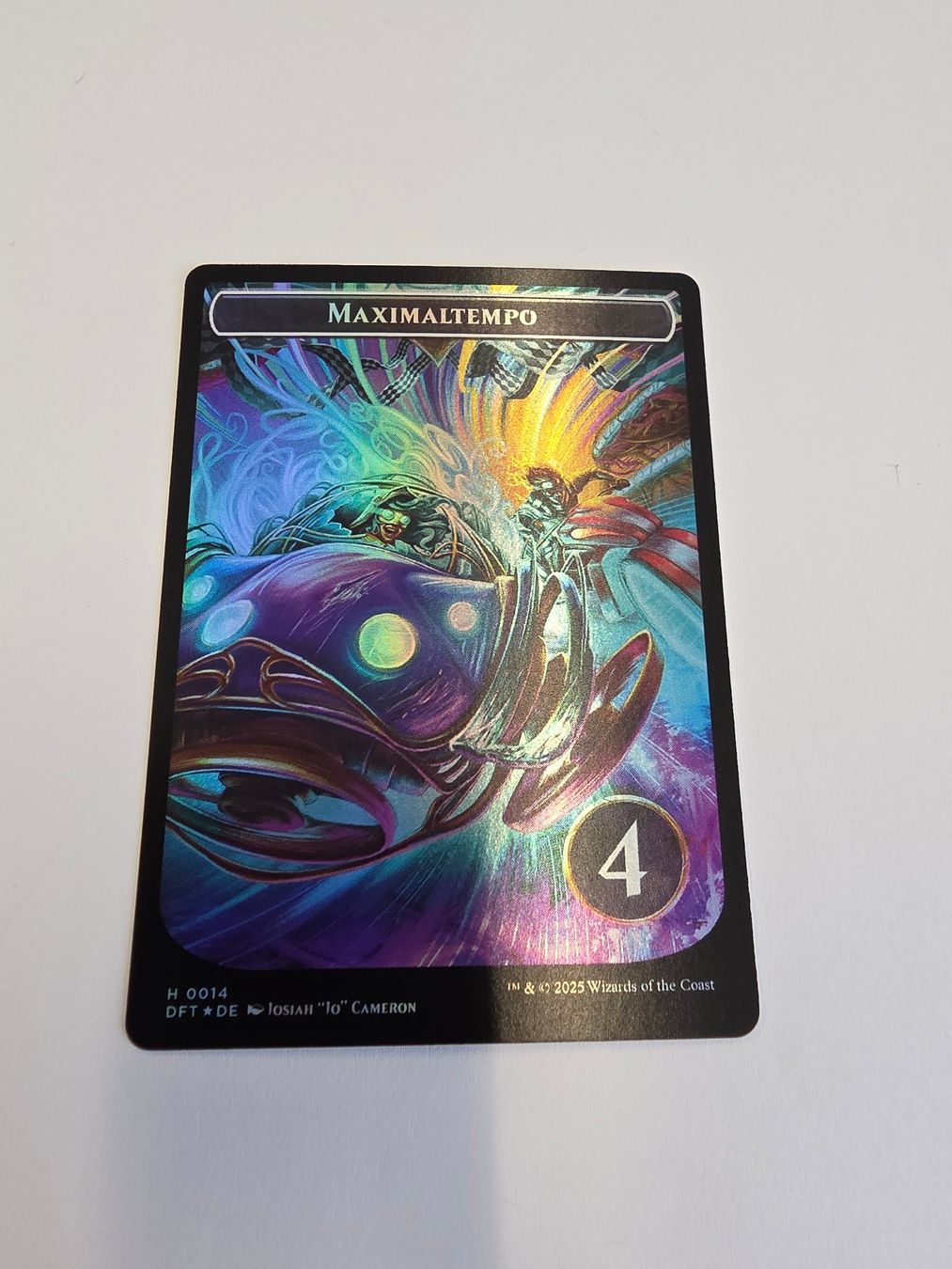 Magic The Gathering Sammelbilder & Trading cards: MTG -Aetherdrift (DFT)- Token: Starte die Motoren! - FOIL – Neu (gemäss Beschreibung) aus Mörigen von Gadgeteer 3