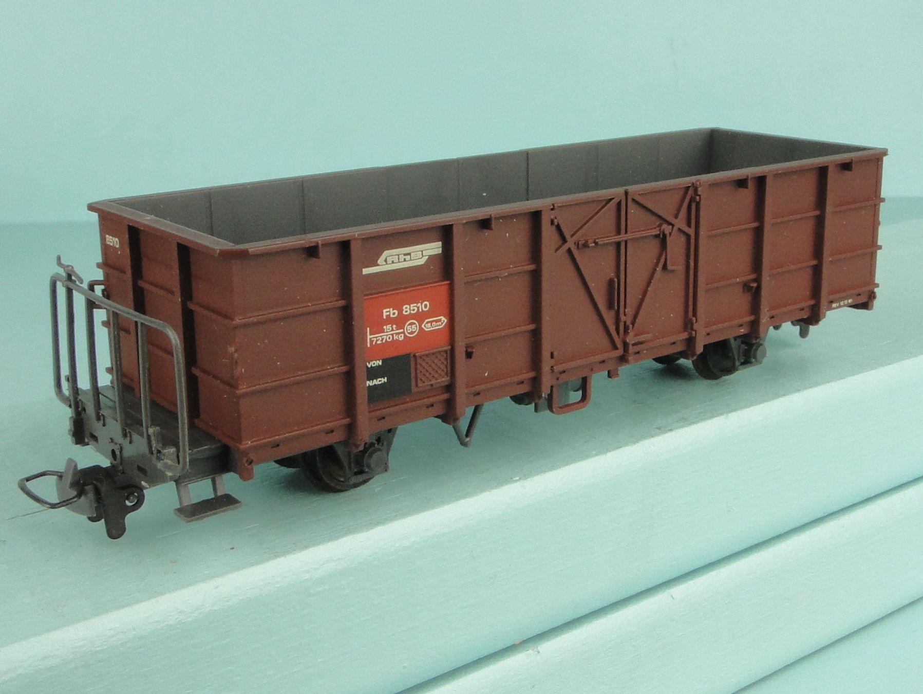 Bemo Modellini di ferrovie: BEMO 2055 H0e RhB Güterwagen Fb 8510 – Usato da Bülach venduto da cann11 4