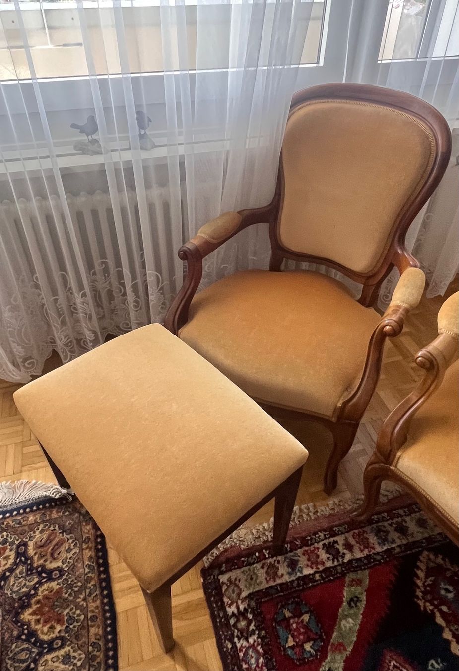 Poltrone: Voltaire Sessel, Louis Phillippe, antik, Nussbaum, rest. – Usato da Birsfelden venduto da thomey58 2