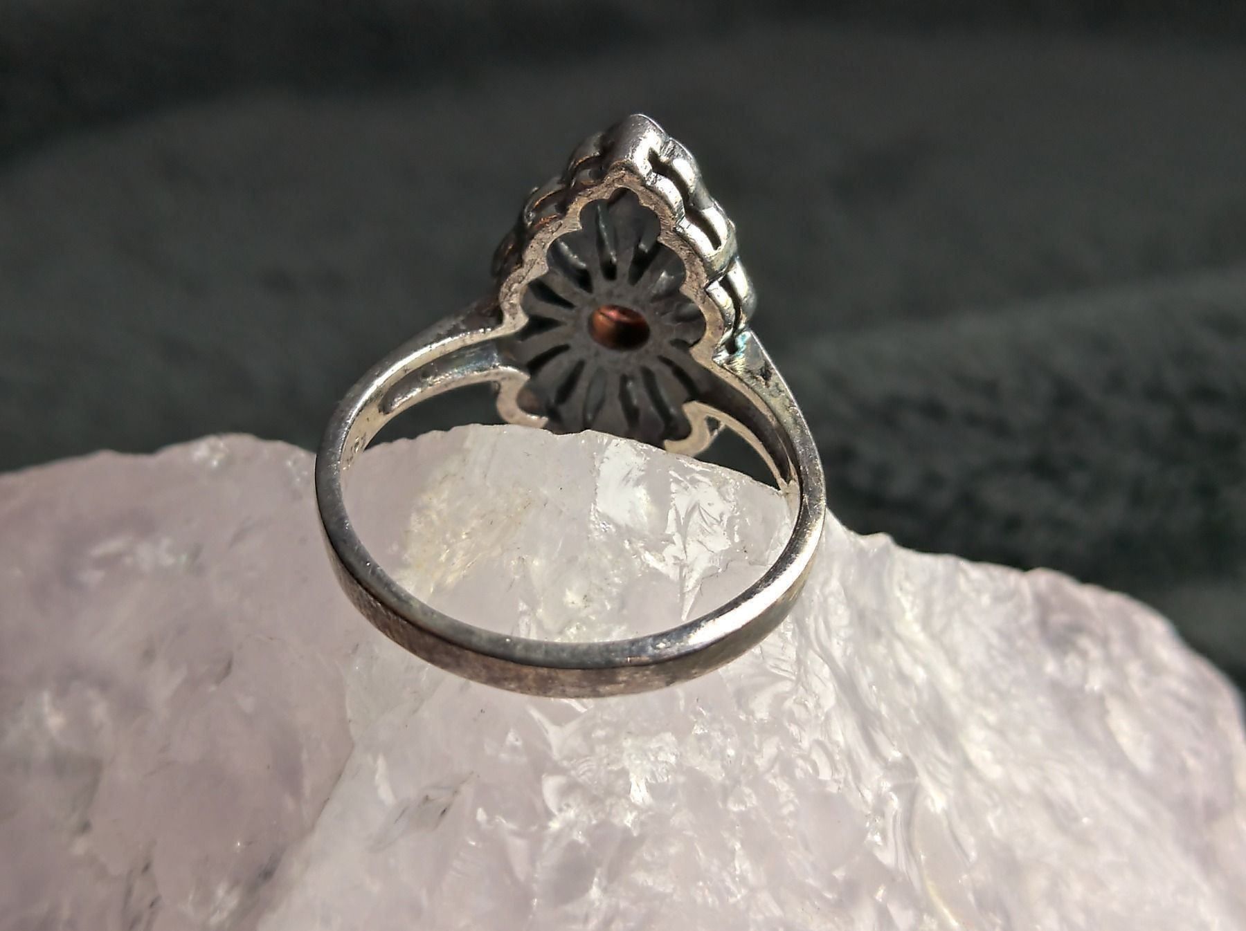 Anelli: Ring Silber 925 mit rotem Stein – Usato da Istighofen venduto da Ringparadies 2