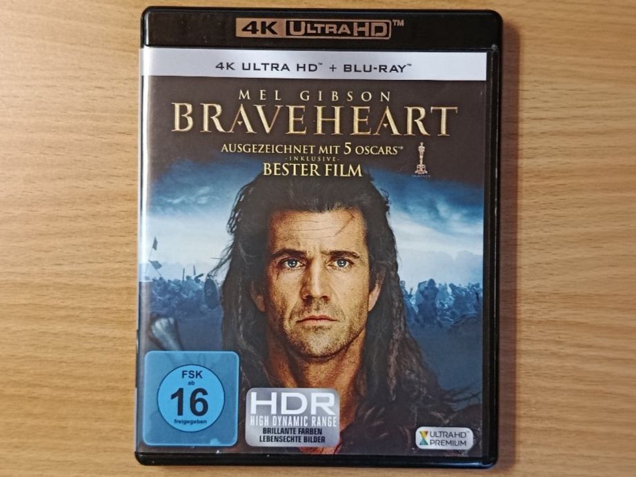 Alle DVDs: Braveheart - 4K UltraHD + Blu-Ray – Gebraucht aus Muhen von Legoholic