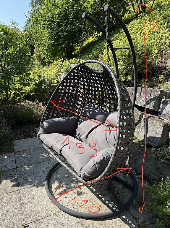Gartenhängesitze: Garten-Hängesessel für zwei – Gebraucht aus Gisikon von Sterena 2