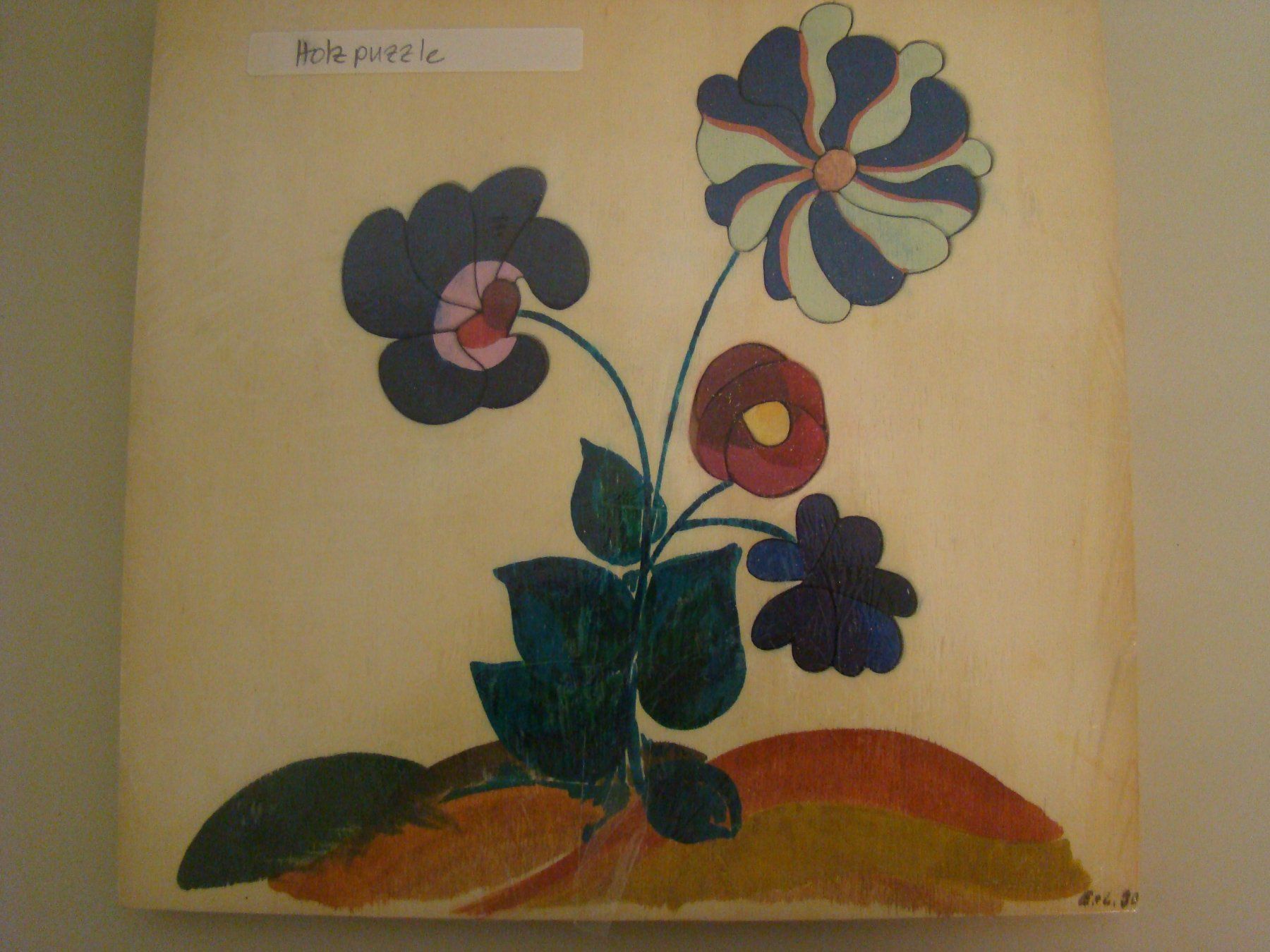 Puzzles: Puzzle aus Holz, Steckpuzzle Blumen – Gebraucht aus Malters von burzi 3