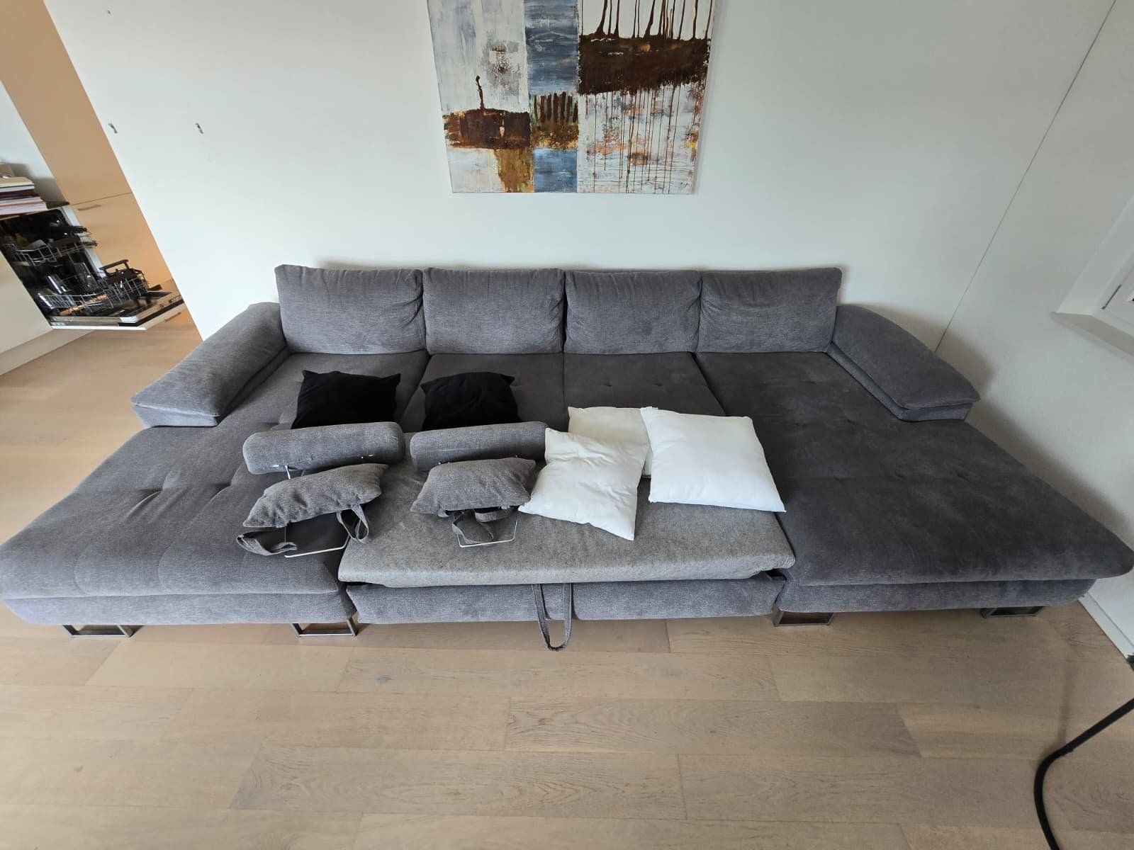 Sofas: Grosses Ecksofa mit Bettfunktion und Bettkasten, 3.40m – D'occasion à Uzwil par Dkcryp 4