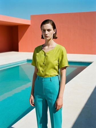 Bluse BENETTON Baumwolle & Leinen, Grösse XS, Wie neu