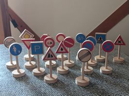 Verkehrsschilder Spielzeug Holz mit Ampeln