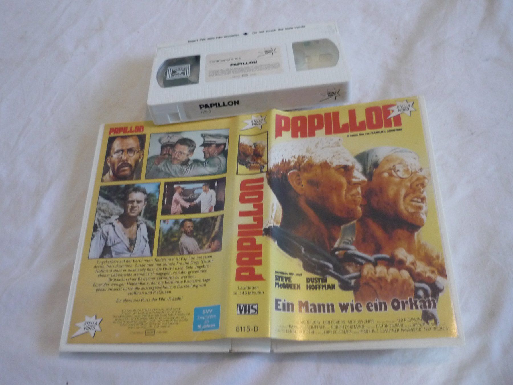 Tutti i VHS: VHS Videokassette - Papillon - Steve mc Queen - Hoffman – Usato da Beringen venduto da zzRegal 1