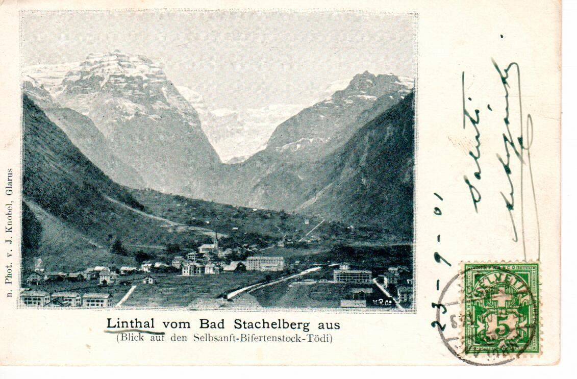 Ansichtskarten: Linthal 1901 - Ambulant - Stabstempel - Linththal – Gebraucht aus Wolhusen von Curver9