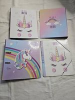 Lot classeurs thème licorne 4 pces