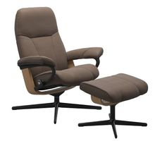 Stressless® Consul (M) Cross Sessel mit Hocker Leder Batick