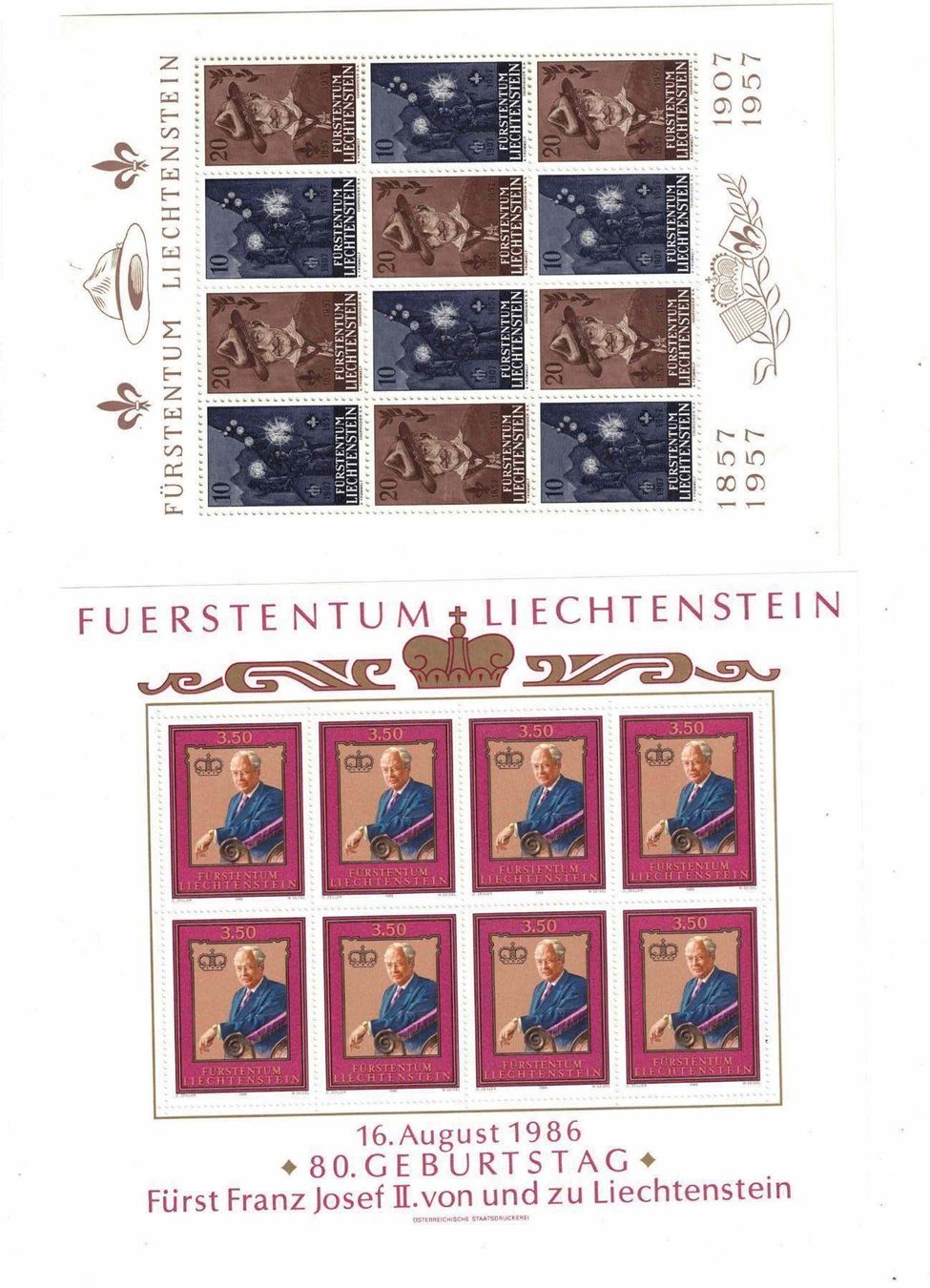 Alle Briefmarken: Bessere Kleinbogen ink. Pfadfinder !! – Gebraucht aus Bibern SH von Heinibuehrer