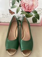 Grüne Peep-Toe-Pumps, Gr 39.5, neuwertig
