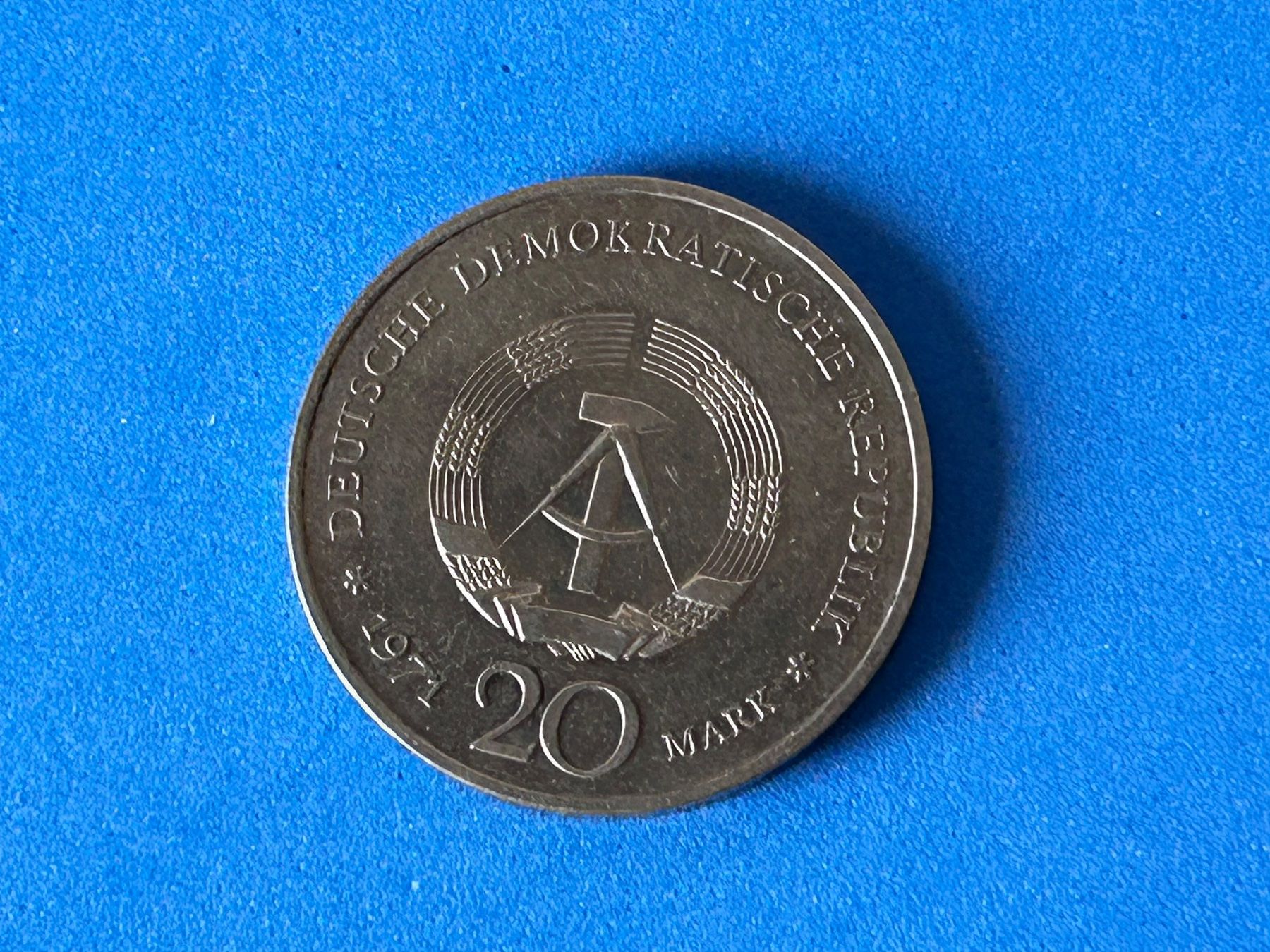 Alle Münzen: Germany - 20 Mark (Heinrich Mann) 1971 – Gebraucht aus Corcelles NE von AJKader 5