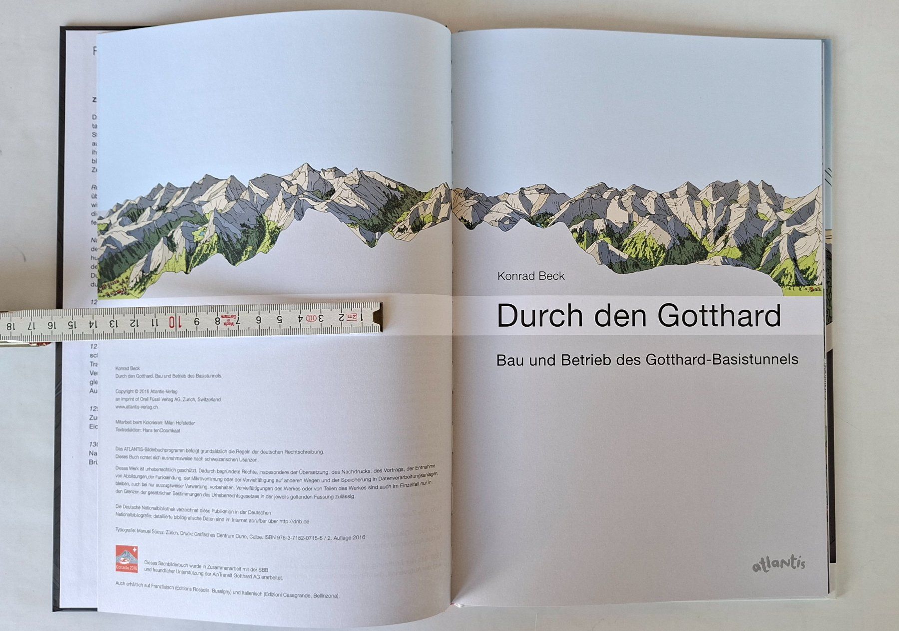 Libri: Buch "Durch den Gotthard" Konrad Beck Atlantis Atlantis – Usato da Opfikon venduto da Diversamente 3