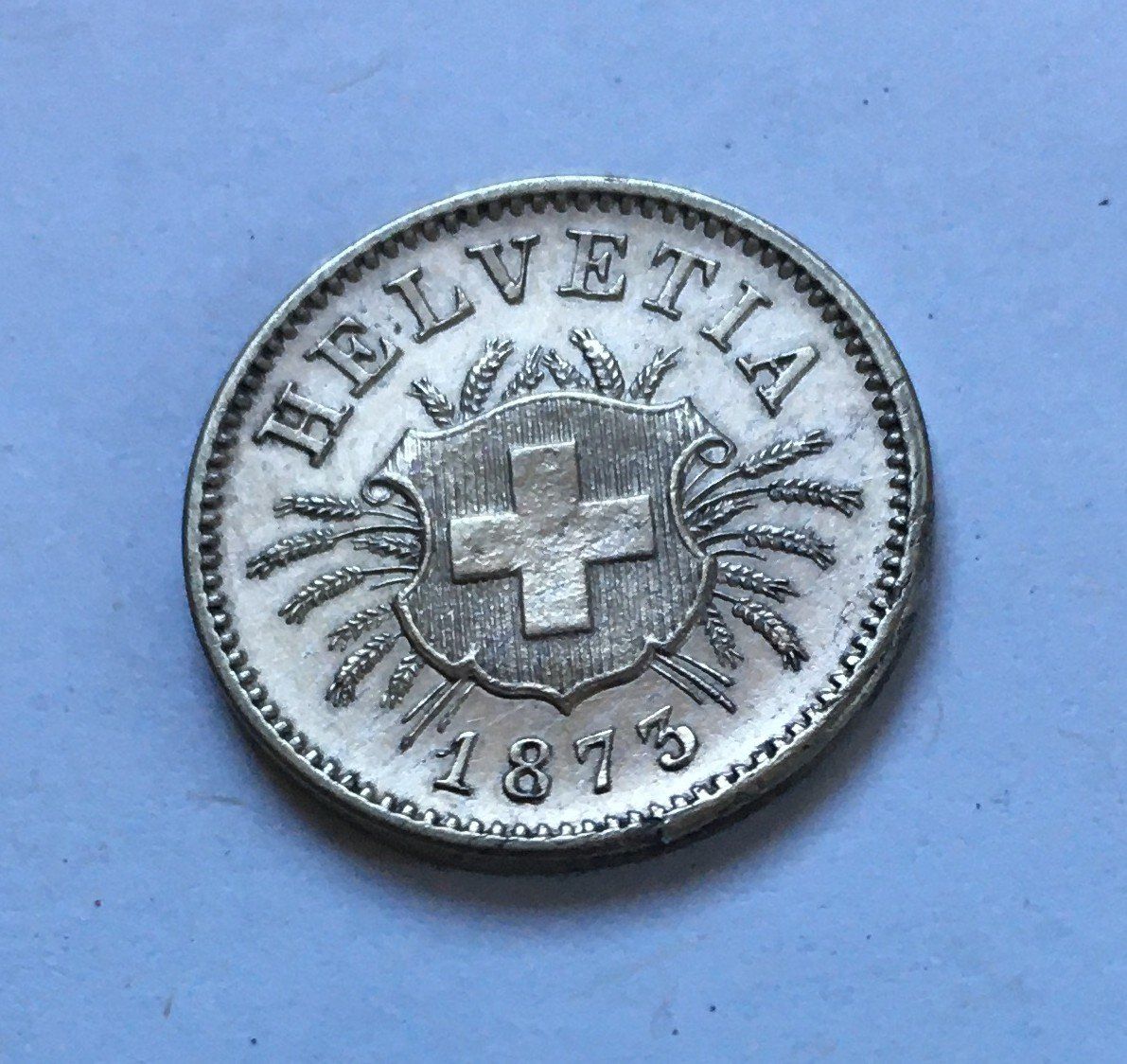 Tutti le monete: 1873 5 Rappen vz+ – Usato da Kirchberg SG venduto da Helveticus00