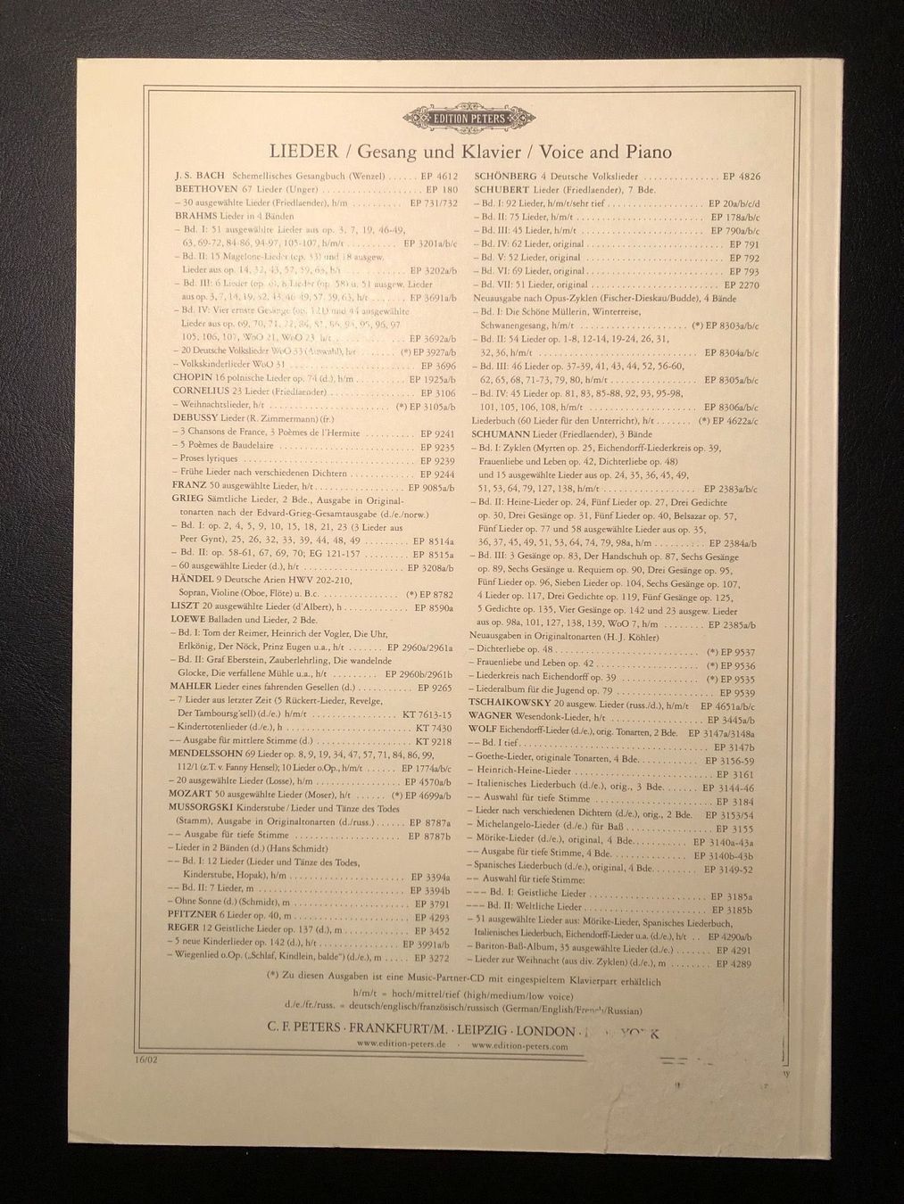 Bücher: Brahms Duette Opus 20, 61, 66, 75 – Gebraucht aus Bottmingen von Botbas 4