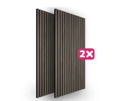 2er Set Akustikpaneele Sonic Wall Ebenholz Holzoptik