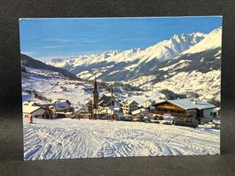 Obersaxen-Meierhof: Blick gegen St. Martin und die Berge