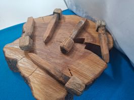 5 antike grosse schöne Holz Nägel, ca. 17cm (3786#NSH6)