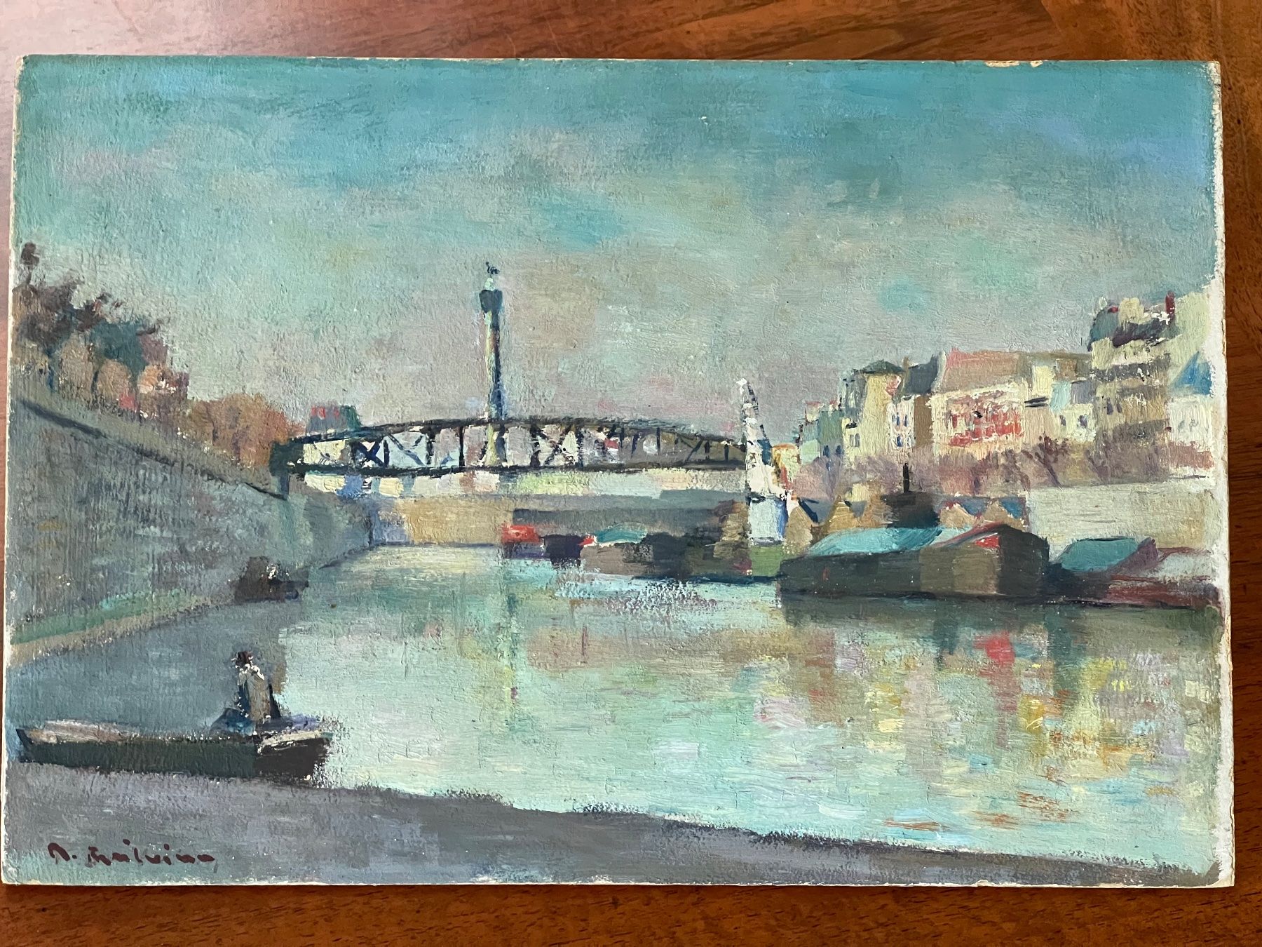 Gemälde: Die SEINE, um 1900/1910 – Gebraucht aus Basel von pmART