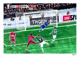 FC St.Gallen Cupfinal Tor Kunst Modern FCSG Bild Pop Art