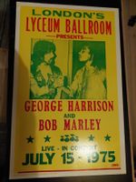 Bob Marley George Harrison Poster auf Kartonpapier gedruckt